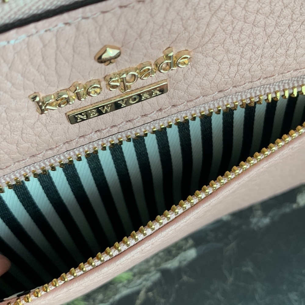 Kate spade ♠️ dusty pink leather wristlet wallet - Picture 5 of 7